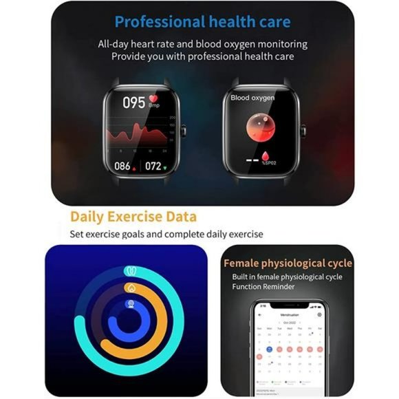 Smart Watch, 1.9'' HD Smartwatch Fitness Tracker  for Android iOS - Picture 3 of 7